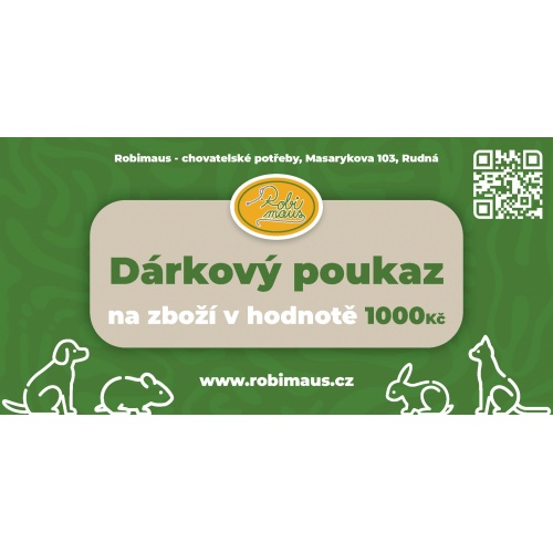 Dárkový poukaz v hodnotě 1000,-kč - Elektronický