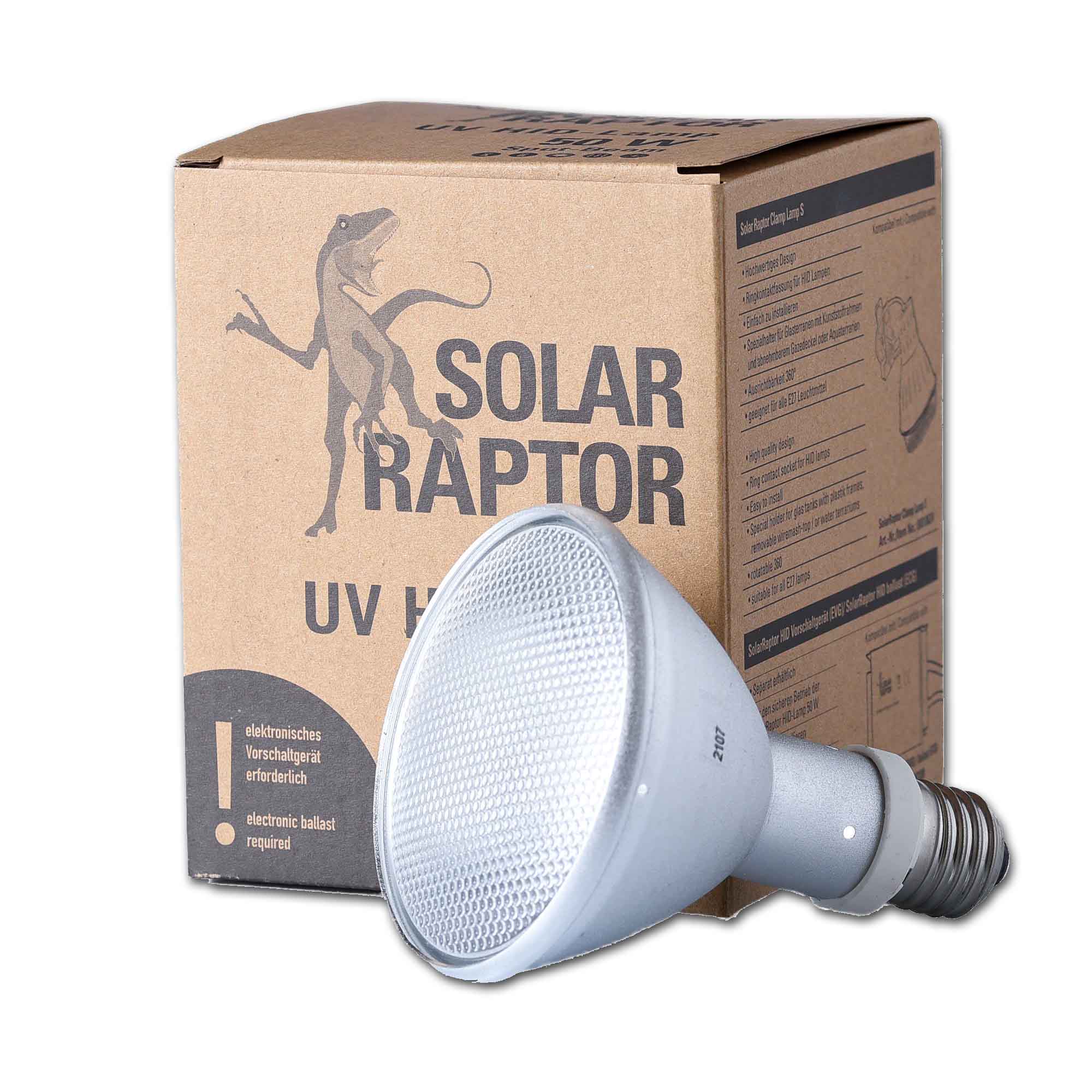 Lampa UVB 50W HID Spot Solar Raptor Econlux