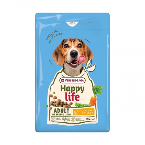 Happy life dospělý Light s kuřetem 2,5 kg