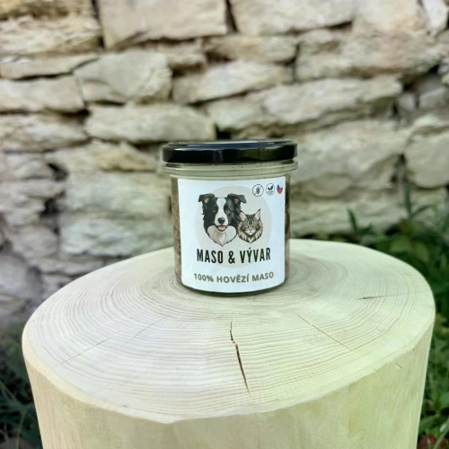 100% Hovězí maso ve skle 330ml