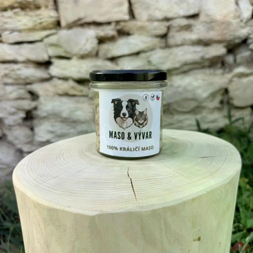 100% Králičí maso ve skle 330ml