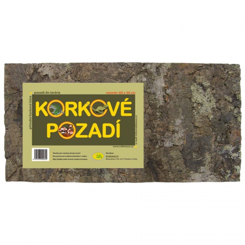 Korkové pozadí do terárií 60x30x2,5cm Robimaus