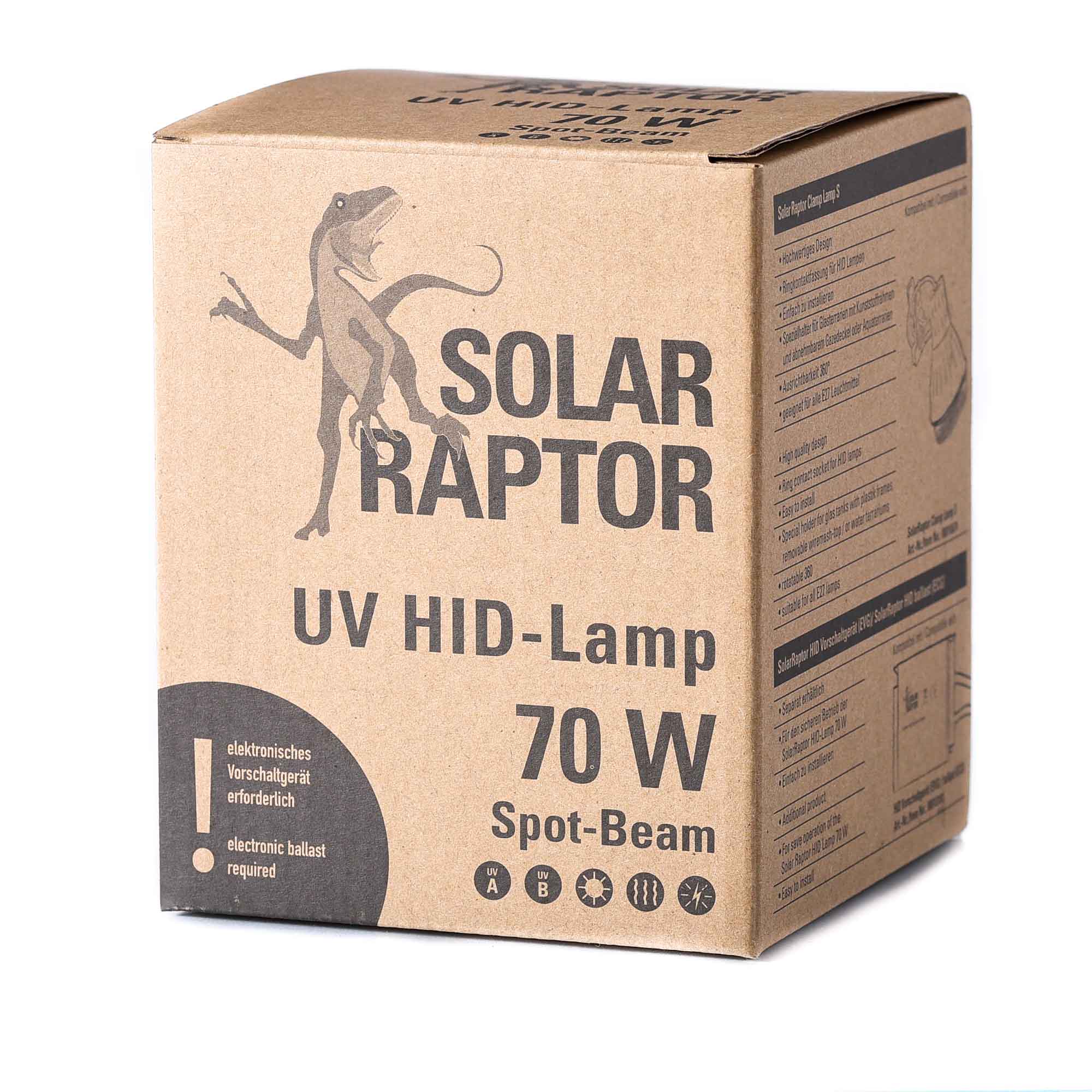 Lampa UVB 70W HID Spot Solar Raptor Econlux