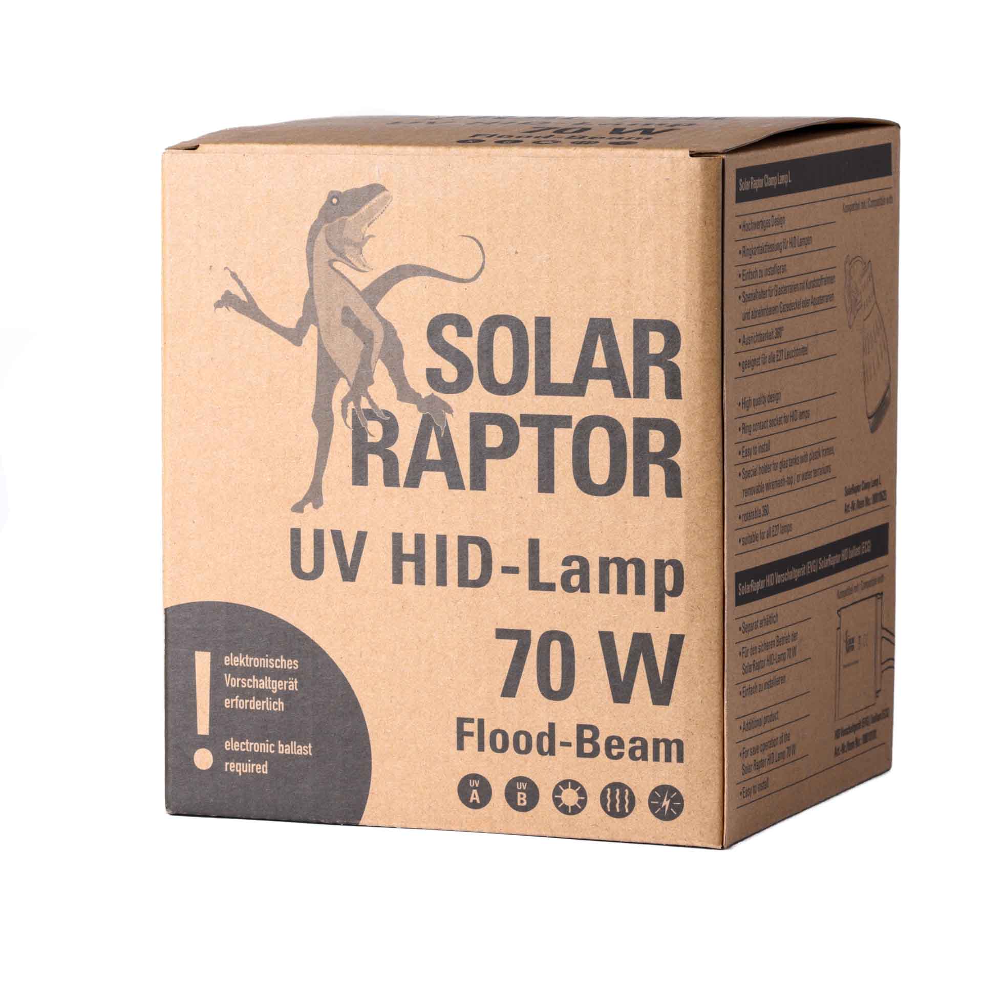 Lampa UVB 70W HID Flood Solar Raptor Econlux